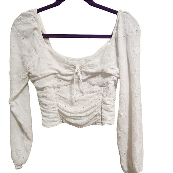 Hollister Tops - Hollister Brand - White cropped corset top - Womens Medium